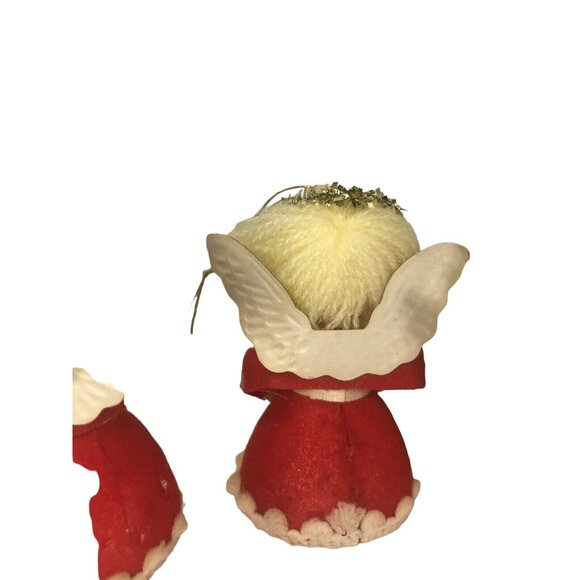 Vintage Blonde Choir Angels Christmas Ornament Decoration Flocked Foam Taiwan - Picture 8 of 12